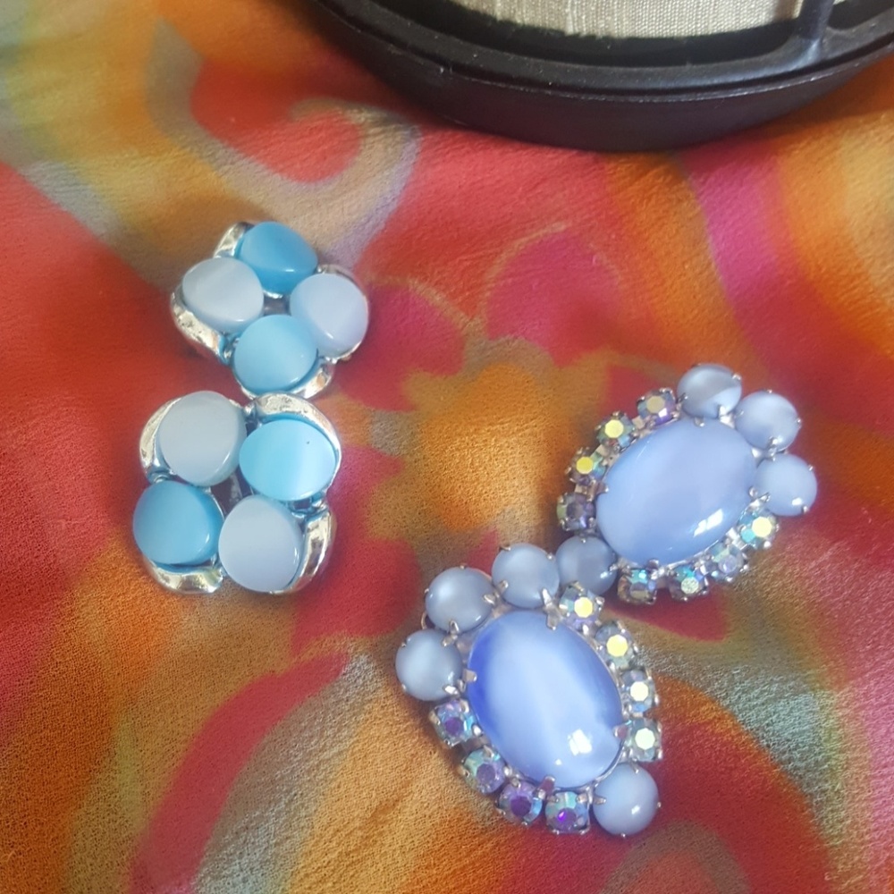Vintage clip on earrings from the 60s